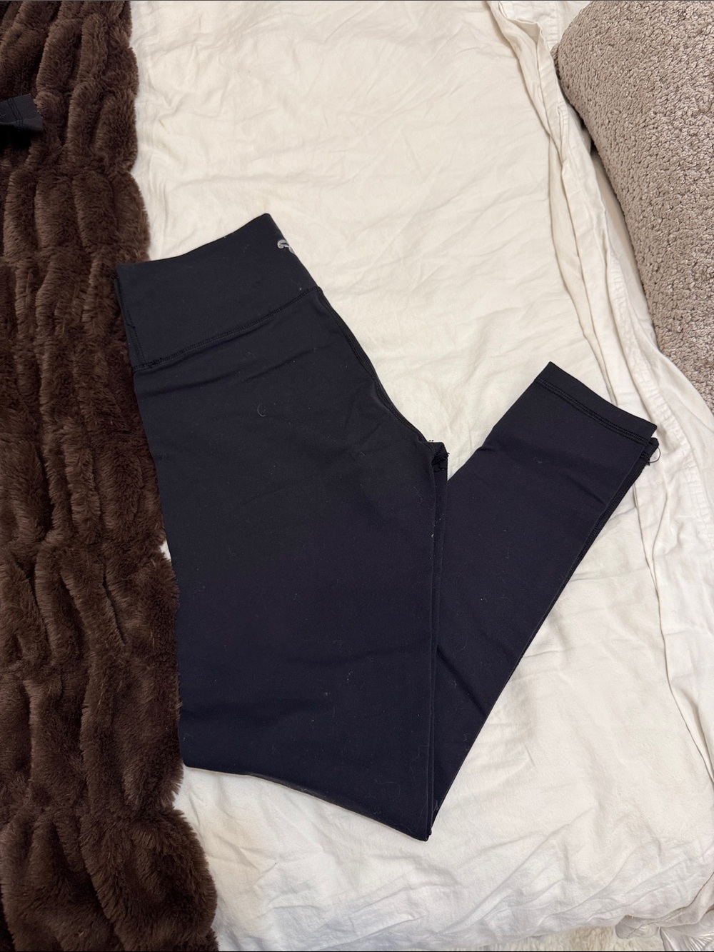 TNA Black Performance Leggings with Subtle Logo